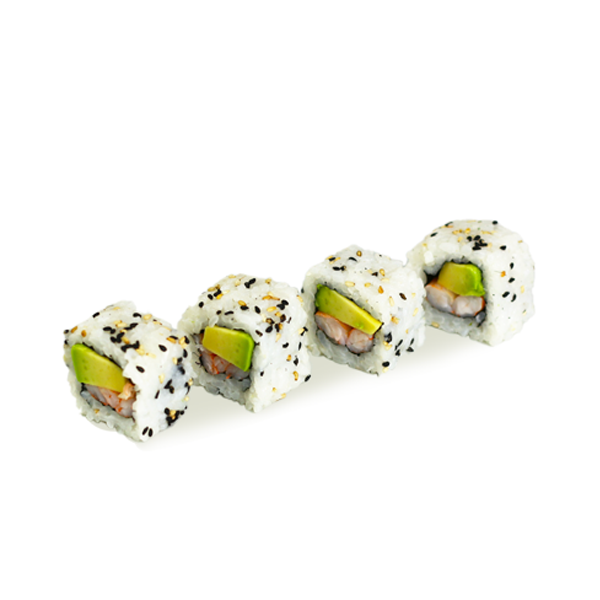 California Sésamo + Aguacate + Gamba, 8 Unidades